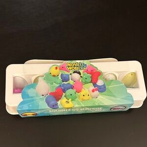 12 Squishy Egg Surprises - Assorted Animal Pastel Color Set by Novelty World